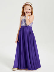 Abiti Da Damigella Lunghi In Chiffon Top In Pizzo Regency