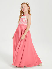 Abiti Da Damigella Lunghi In Chiffon Top In Pizzo Cocomero