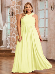 Abito in Chiffon con Spalline Incrociate e Vita Impero Narciso