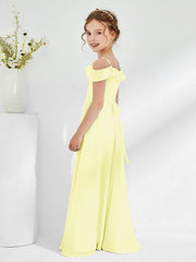Abiti Damigella Junior In Chiffon Linea A Con Spalle Scoperte Narciso