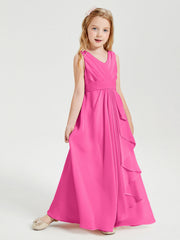 Abiti Damigella Stile Boho Lunghi In Chiffon Gonna A Cascata Azalea