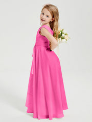 Abiti Damigella Stile Boho Lunghi In Chiffon Gonna A Cascata Azalea