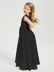 Abiti Damigella Stile Boho Lunghi In Chiffon Gonna A Cascata Nero