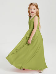 Abiti Damigella Stile Boho Lunghi In Chiffon Gonna A Cascata Trifoglio