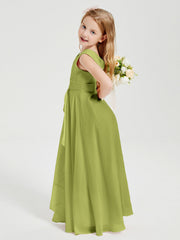 Abiti Damigella Stile Boho Lunghi In Chiffon Gonna A Cascata Trifoglio