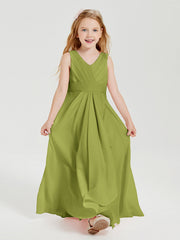Abiti Damigella Stile Boho Lunghi In Chiffon Gonna A Cascata Trifoglio