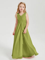 Abiti Damigella Stile Boho Lunghi In Chiffon Gonna A Cascata Trifoglio