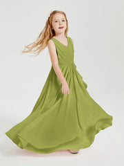 Abiti Damigella Stile Boho Lunghi In Chiffon Gonna A Cascata Trifoglio