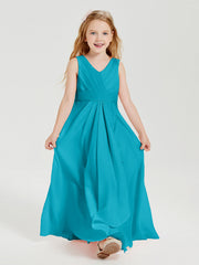Abiti Damigella Stile Boho Lunghi In Chiffon Gonna A Cascata Giada