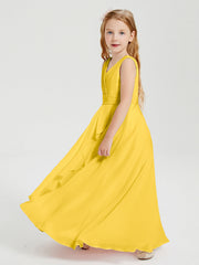 Abiti Damigella Stile Boho Lunghi In Chiffon Gonna A Cascata Calendula