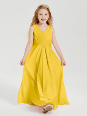 Abiti Damigella Stile Boho Lunghi In Chiffon Gonna A Cascata Calendula