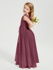 Abiti Damigella Stile Boho Lunghi In Chiffon Gonna A Cascata Gelso