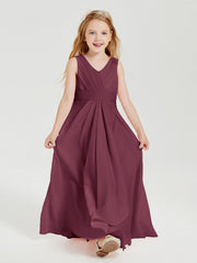 Abiti Damigella Stile Boho Lunghi In Chiffon Gonna A Cascata Gelso