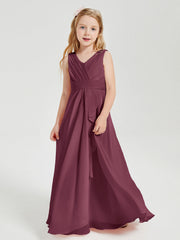 Abiti Damigella Stile Boho Lunghi In Chiffon Gonna A Cascata Gelso