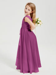 Abiti Damigella Stile Boho Lunghi In Chiffon Gonna A Cascata Orchidea