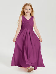 Abiti Damigella Stile Boho Lunghi In Chiffon Gonna A Cascata Orchidea