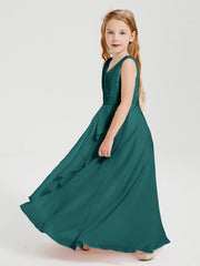 Abiti Damigella Stile Boho Lunghi In Chiffon Gonna A Cascata Pavone