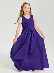 Abiti Damigella Stile Boho Lunghi In Chiffon Gonna A Cascata Regency