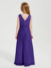 Abiti Damigella Stile Boho Lunghi In Chiffon Gonna A Cascata Regency