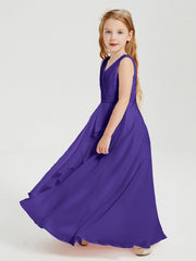 Abiti Damigella Stile Boho Lunghi In Chiffon Gonna A Cascata Regency