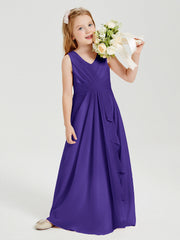 Abiti Damigella Stile Boho Lunghi In Chiffon Gonna A Cascata Regency