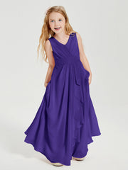 Abiti Damigella Stile Boho Lunghi In Chiffon Gonna A Cascata Regency