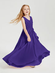 Abiti Damigella Stile Boho Lunghi In Chiffon Gonna A Cascata Regency