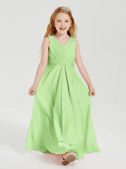 Abiti Damigella Stile Boho Lunghi In Chiffon Gonna A Cascata Salvia