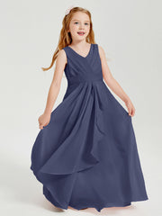 Abiti Damigella Stile Boho Lunghi In Chiffon Gonna A Cascata Tempesta