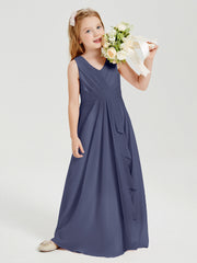 Abiti Damigella Stile Boho Lunghi In Chiffon Gonna A Cascata Tempesta