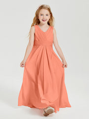 Abiti Damigella Stile Boho Lunghi In Chiffon Gonna A Cascata Tramonto