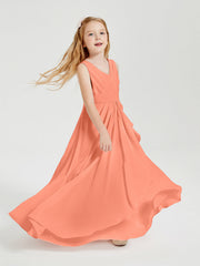 Abiti Damigella Stile Boho Lunghi In Chiffon Gonna A Cascata Tramonto