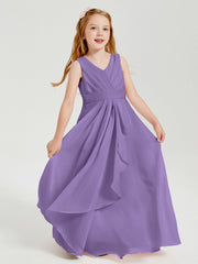 Abiti Damigella Stile Boho Lunghi In Chiffon Gonna A Cascata Tahiti