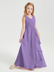Abiti Damigella Stile Boho Lunghi In Chiffon Gonna A Cascata Tahiti