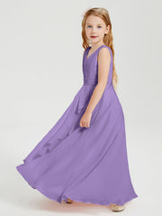 Abiti Damigella Stile Boho Lunghi In Chiffon Gonna A Cascata Tahiti