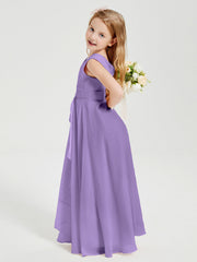 Abiti Damigella Stile Boho Lunghi In Chiffon Gonna A Cascata Tahiti