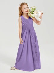 Abiti Damigella Stile Boho Lunghi In Chiffon Gonna A Cascata Tahiti