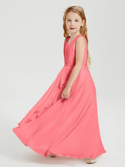 Abiti Damigella Stile Boho Lunghi In Chiffon Gonna A Cascata Cocomero