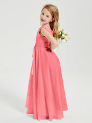Abiti Damigella Stile Boho Lunghi In Chiffon Gonna A Cascata Cocomero
