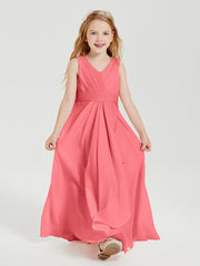 Abiti Damigella Stile Boho Lunghi In Chiffon Gonna A Cascata Cocomero
