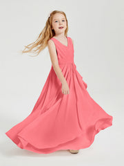 Abiti Damigella Stile Boho Lunghi In Chiffon Gonna A Cascata Cocomero