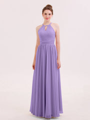 Abito Lungo da Damigella in Chiffon Scollo all'Americana Tahiti