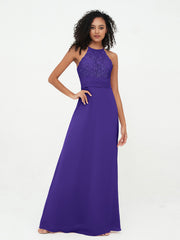 Abito con Top in Pizzo Gonna in Chiffon e Schiena Scoperta Regency