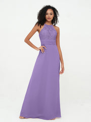 Abito con Top in Pizzo Gonna in Chiffon e Schiena Scoperta Tahiti
