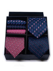 Set Da 6 Pezzi Cravatta Con Fazzoletto Da Taschino Serie 2