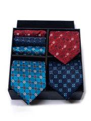 Set Da 6 Pezzi Cravatta Con Fazzoletto Da Taschino Serie 2