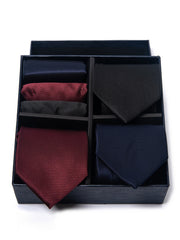 Set Da 6 Pezzi Cravatta Con Fazzoletto Da Taschino Serie 4