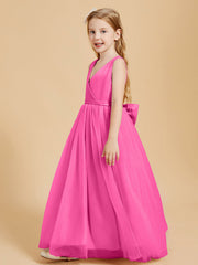 Abiti Damigella Junior In Tulle Top In Raso Fiocco Glamour Azalea