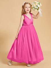 Abiti Damigella Junior In Tulle Top In Raso Fiocco Glamour Azalea