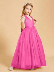 Abiti Damigella Junior In Tulle Top In Raso Fiocco Glamour Azalea